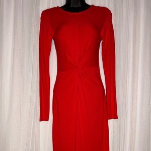H&M Basic Long Sleeve Red dress